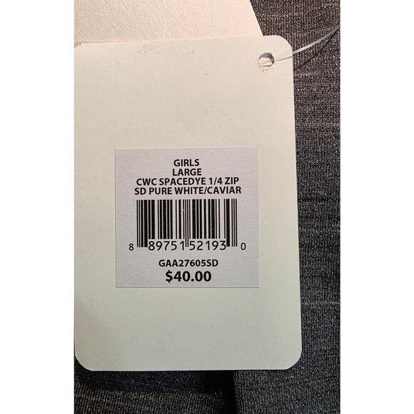 REBOOK Children SZ L NWT Gray 1/2 Zip - Picture 5 of 7